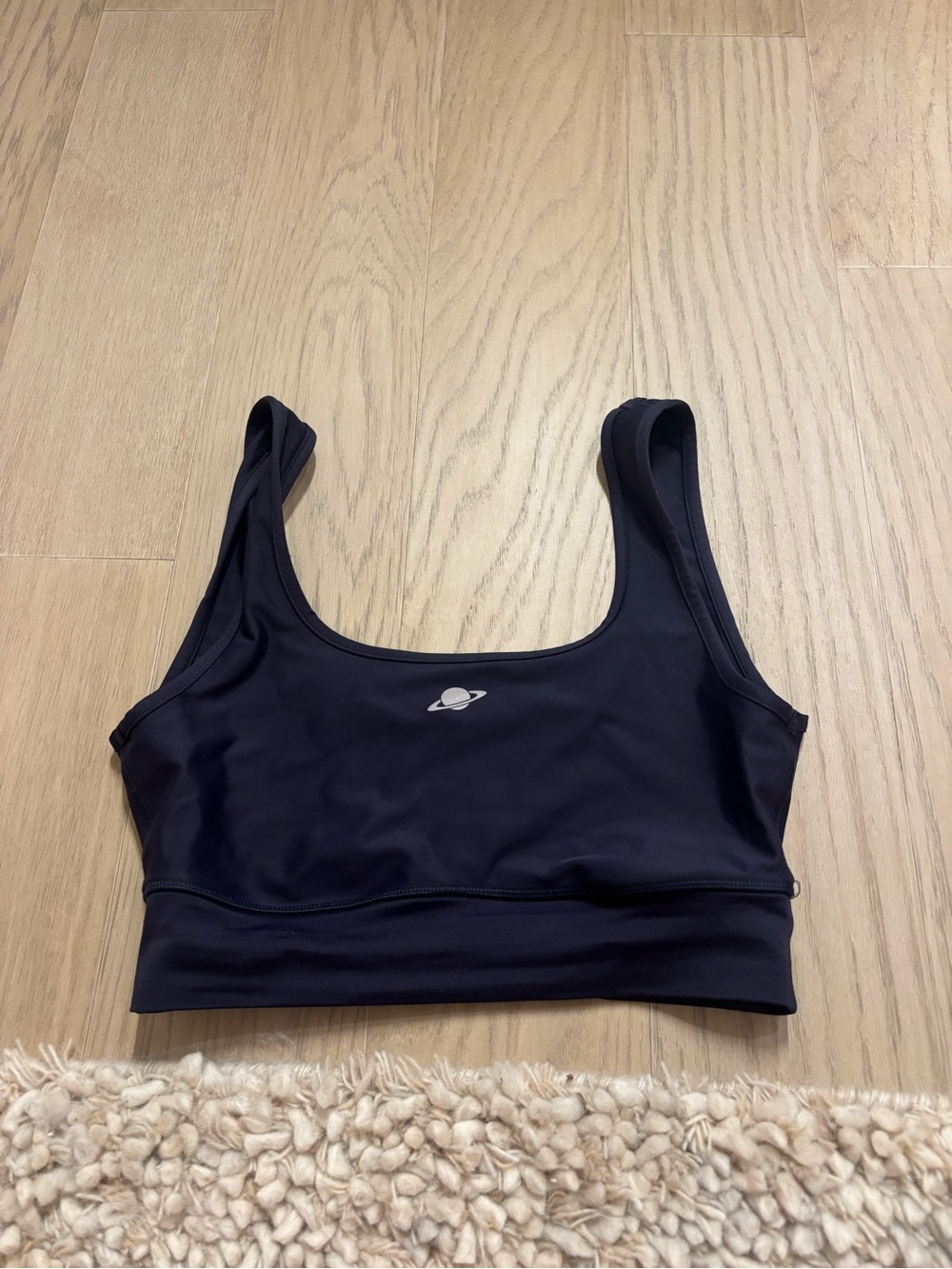 Planet nusa navy longline square neck bra